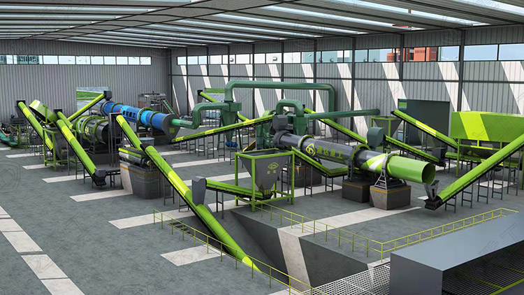 豬糞有機(jī)肥生產(chǎn)線